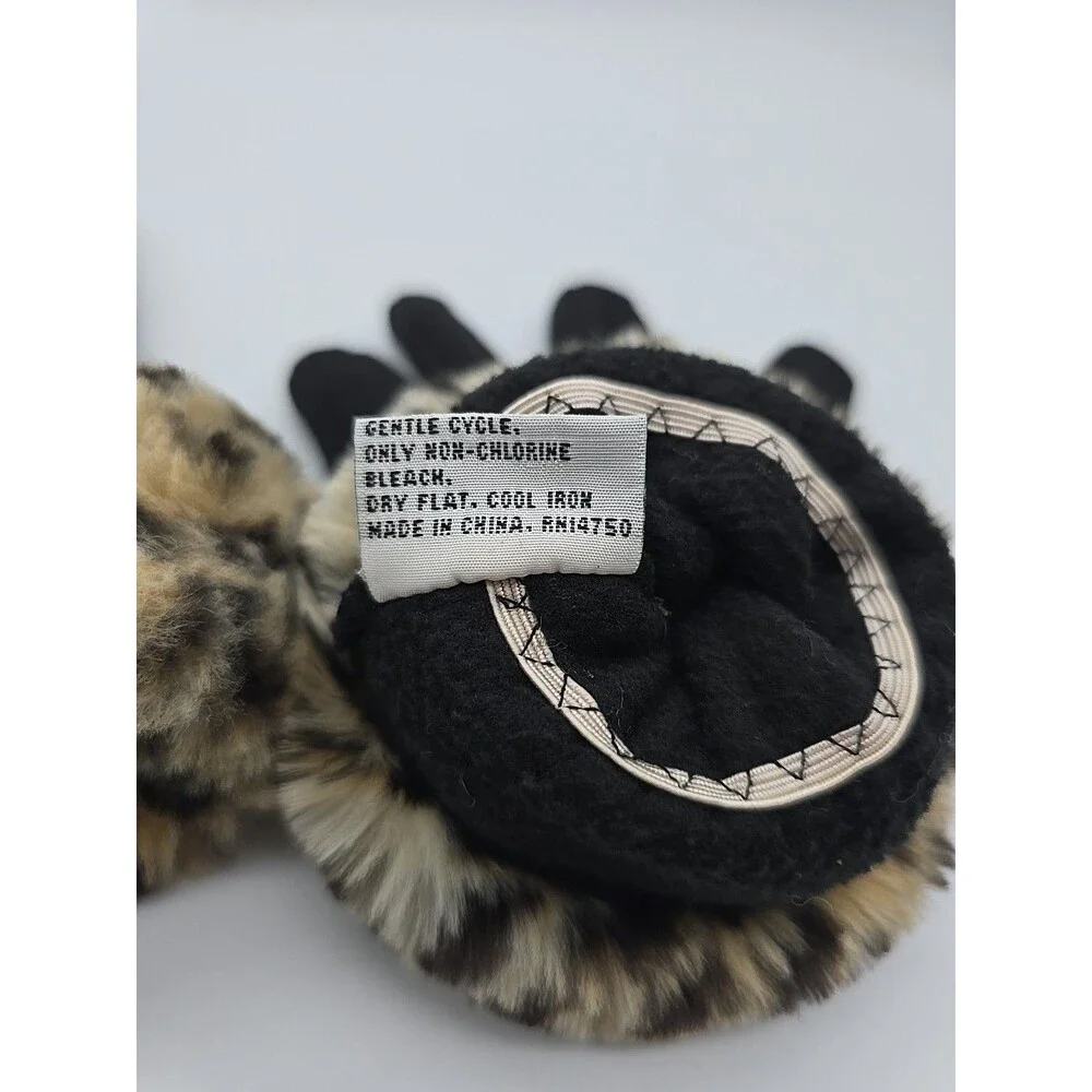 Berkshire Fashion Faux Leopard Fur & Fleece  Gloves Women's One Siz Fits Most